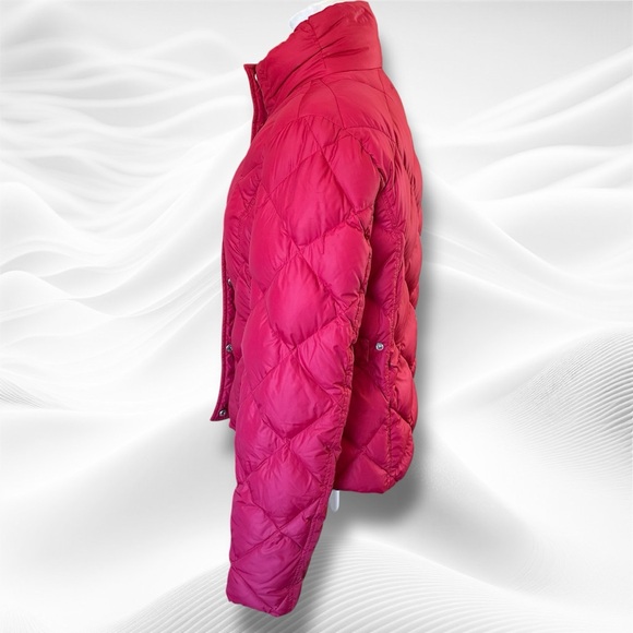 NWOT Eddie Bauer Goose Dow Red EB700 Quilted Puffer Jacket Size Small - Picture 6 of 12